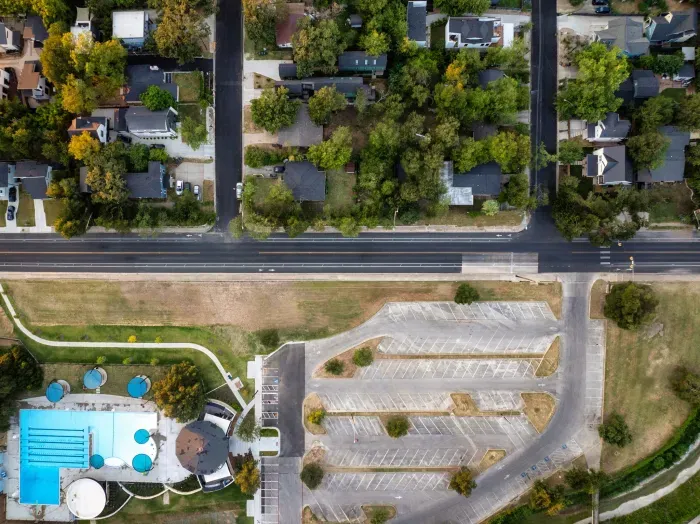 The free community pool nearby!