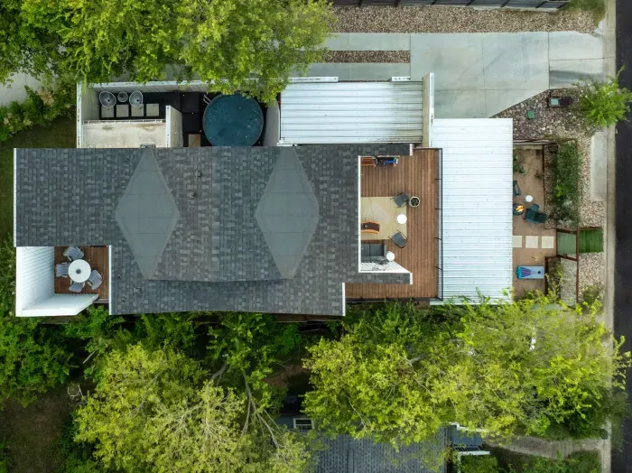 Gorgeous exterior with a large deck for entertaining and stunning views.