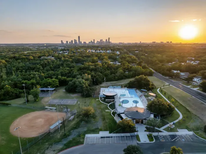 The free community pool nearby!