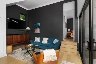 Enjoy a stylishly decorated living room with all the comforts of home.