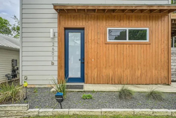 Contemporary exterior with a sleek design, perfect for those who appreciate modern aesthetics.