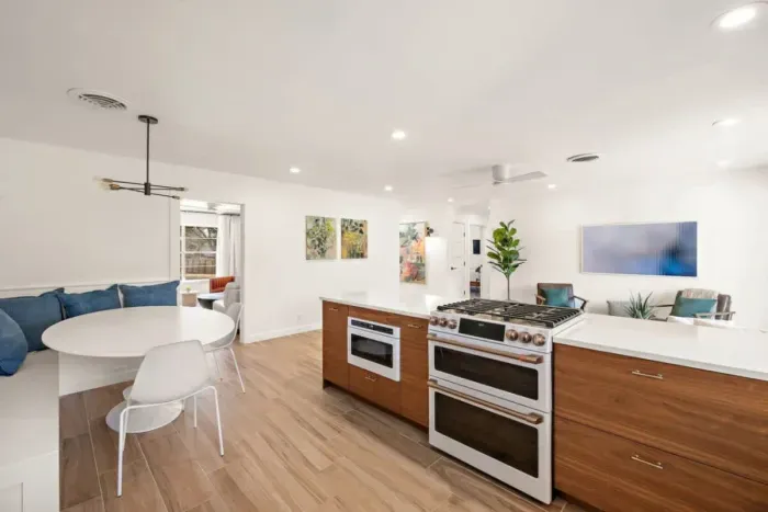 Fully modern kitchen featuring sleek, high-end appliances, stylish cabinetry, and ample counter space. Designed for both functionality and beauty, this kitchen is perfect for cooking, entertaining, and everyday use. The contemporary design combines e