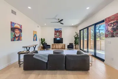 A warm, inviting living room for a perfect stay-in day or evening.