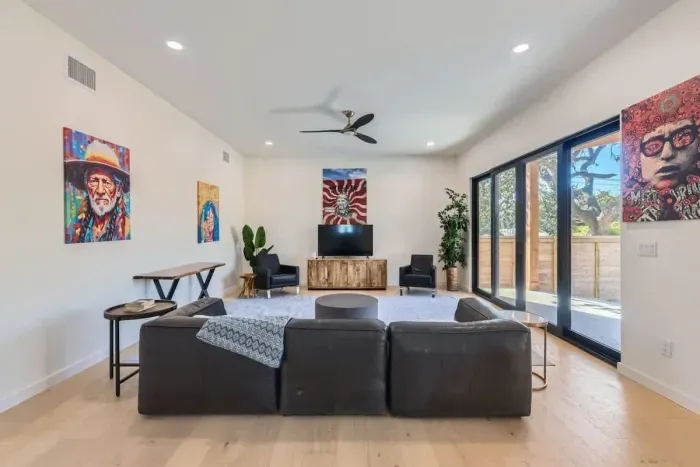 A warm, inviting living room for a perfect stay-in day or evening.