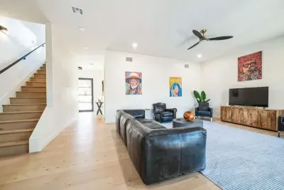 A comfortable spot to relax, watch TV, or read a book after a day of exploring.