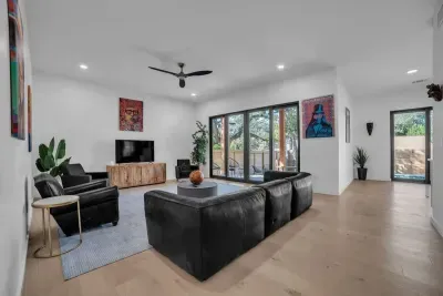 A warm, inviting living room for a perfect stay-in day or evening.