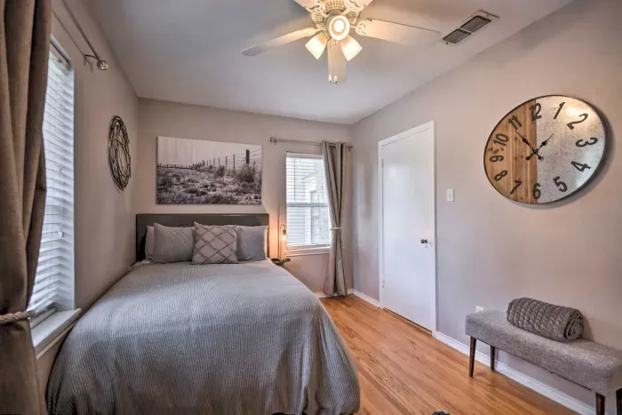 Comfortable bedroom with clean design and relaxing decor.