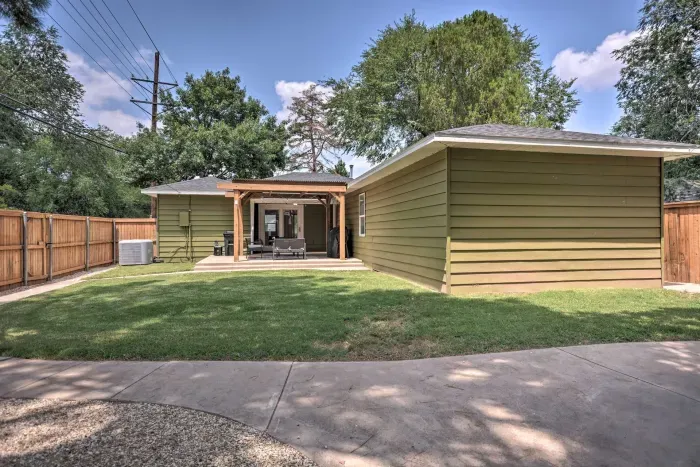 Neighborhood green space perfect for relaxing outdoors.