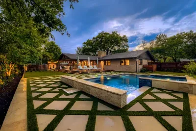 Sun-soaked days, glowing nights. This backyard pool was made for both relaxation and unforgettable moments