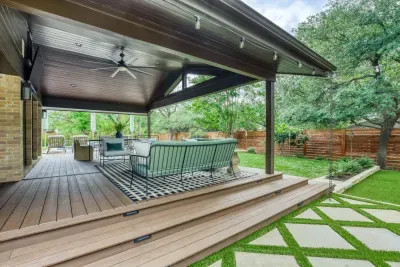 Effortless outdoor living, shaded comfort by day, ambient warmth by night