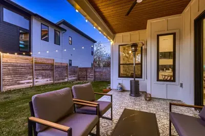 Cozy patio with comfortable seating and a peaceful atmosphere, perfect for morning coffee or evening relaxation.