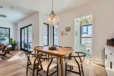 Beautifully decorated dining space with warm lighting and thoughtful details.