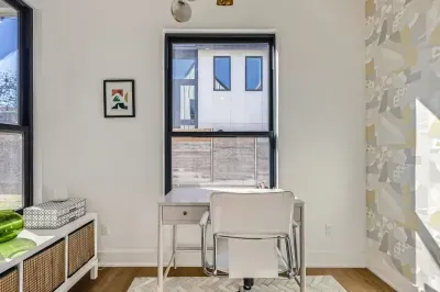 Quiet and serene workspace, that can be closed off. More than ideal for remote work or personal projects.
