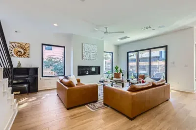 Modern living room with sleek furniture and a minimalist vibe