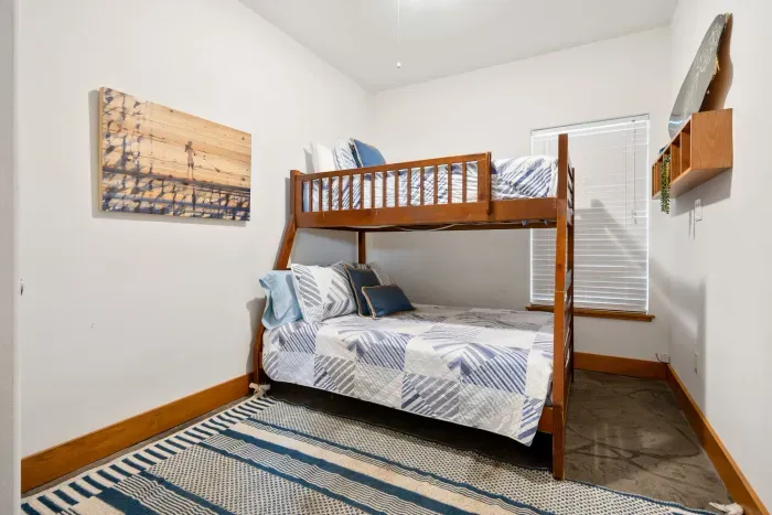 Bunk room ideal for kids or groups with plenty of space and comfort.