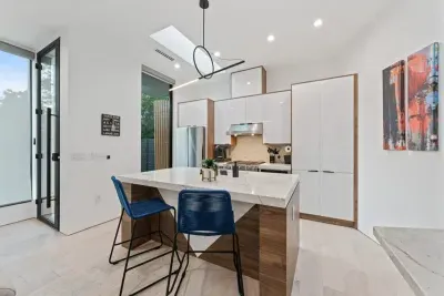 Streamlined kitchenette for your morning coffee or late-night snack cravings.