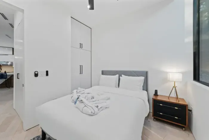 A bright and airy bedroom with plenty of space for a good night’s sleep.