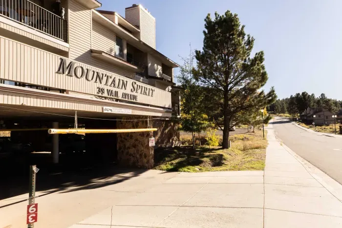 Secure garage parking with easy building entry.