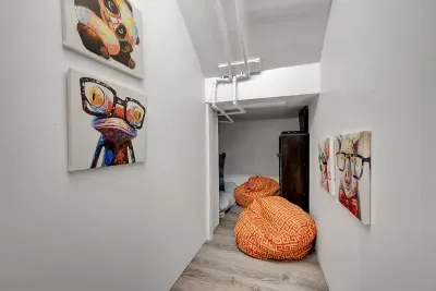 Fun bonus room with bean bags for kids.