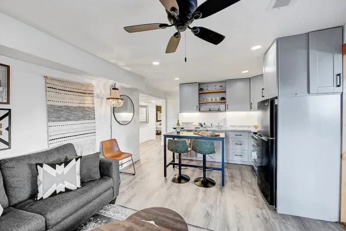 Spacious living area with natural light.