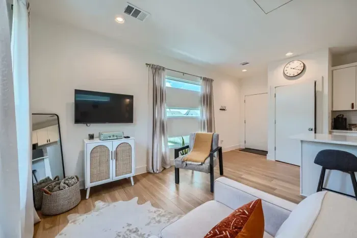 A warm, inviting living room for a perfect stay-in day or evening.