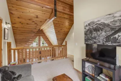 A comfortable spot to relax, watch TV, or read a book after a day of exploring.