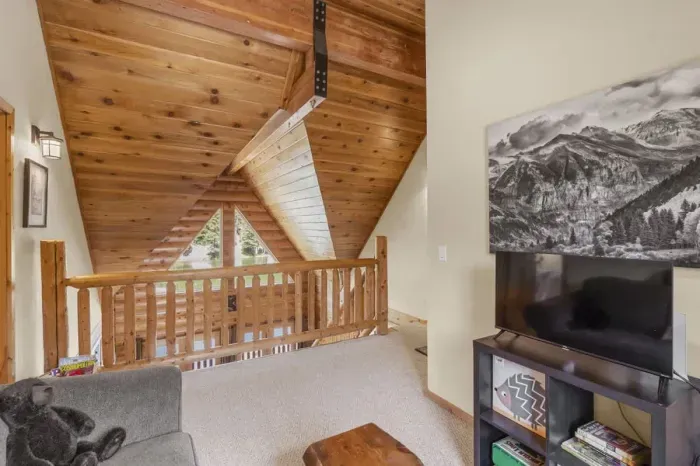 A comfortable spot to relax, watch TV, or read a book after a day of exploring.