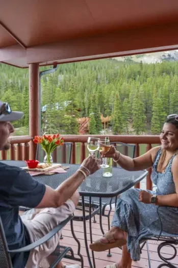 Enjoy a glass of wine with the view