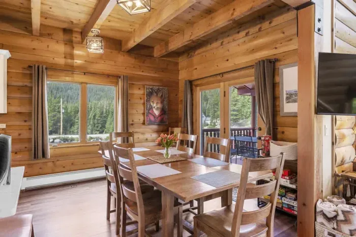 Enjoy meals surrounded by natural beauty in this dining space with scenic views.