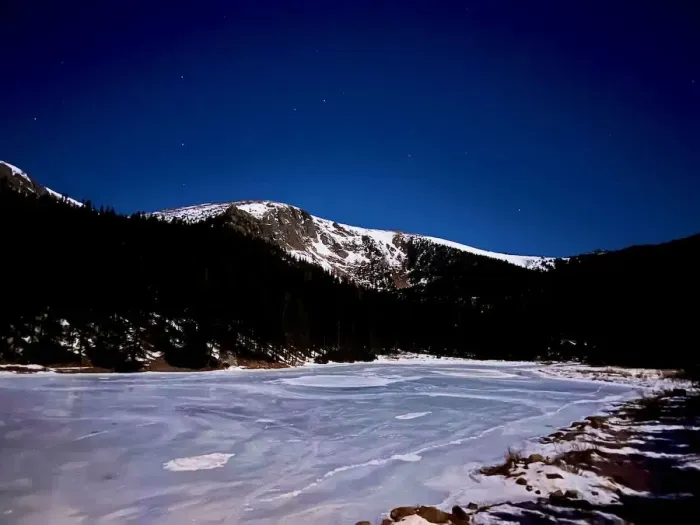 Views from the balcony. Incredible winter views throughout the home and multiple places to take in the Mountains, Lake, Trees, and amazing Colorado weather!