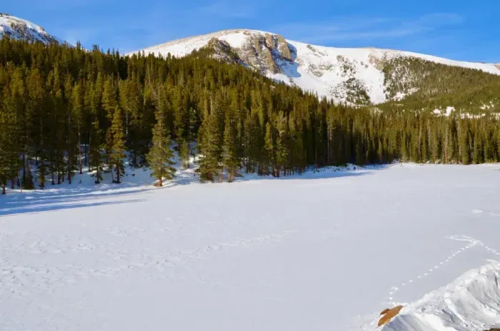 Views from the balcony. Incredible winter views throughout the home and multiple places to take in the Mountains, Lake, Trees, and amazing Colorado weather!