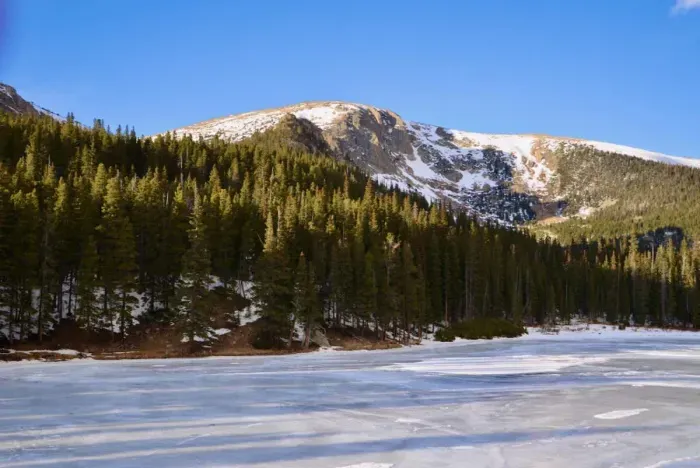 Views from the balcony. Incredible winter views throughout the home and multiple places to take in the Mountains, Lake, Trees, and amazing Colorado weather!