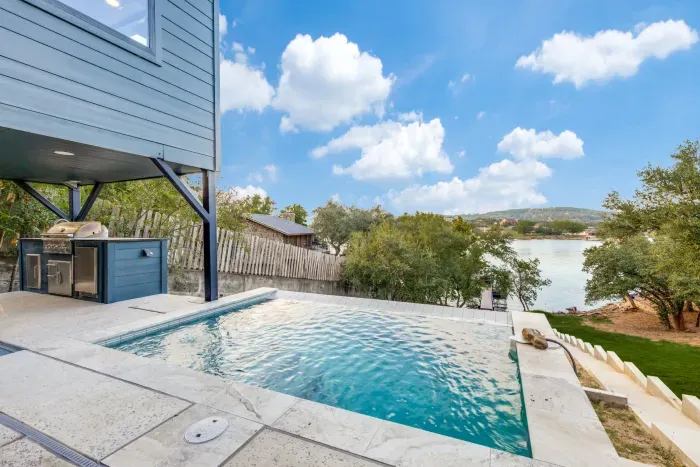Private pool just steps from the patio for ultimate relaxation.