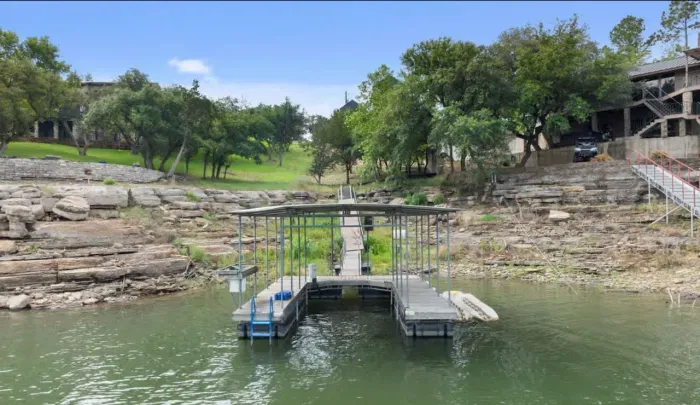 Private dock access for relaxing by the water.