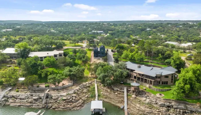 Wide landscape view capturing the lake and peaceful surroundings.