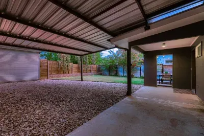 Shaded patio area ideal for relaxing outdoors.