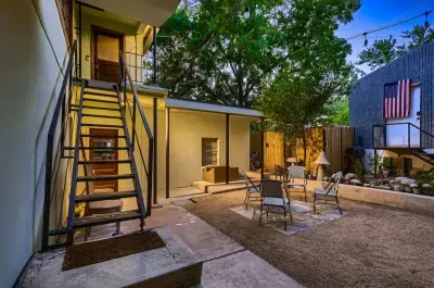 Stairs to Entry and amazing outdoors space for gathering