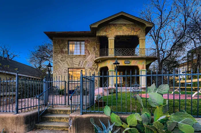 Historic Austin artist home exterior.