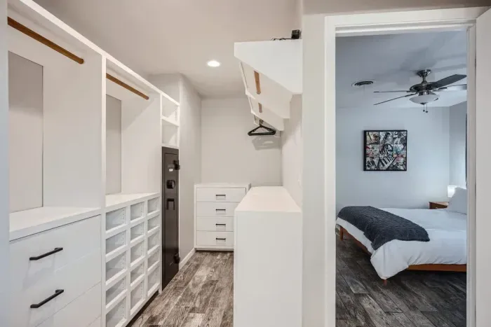 Huge closet perfect for longer stays, wedding guests, or place to put a pack n play