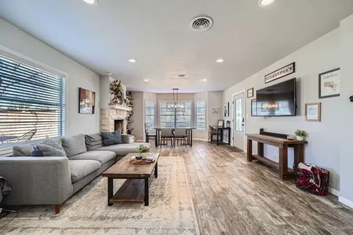 Bright and airy living space with modern furnishings and plenty of natural light.