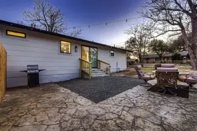 Spacious and beautifully landscaped backyard, ideal for gatherings or quiet relaxation.