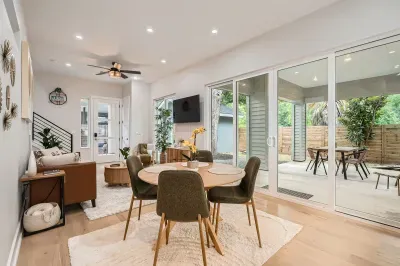 A bright, open-concept flows seamlessly into the dining area for effortless entertaining.