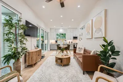 Equipped with a large TV, cozy seating, and space for everyone.