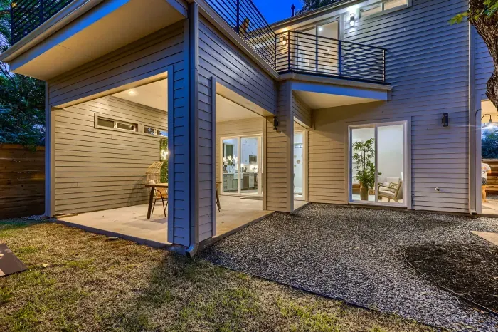 Spacious lawn with ample room for outdoor activities like frisbee, soccer, or yoga.