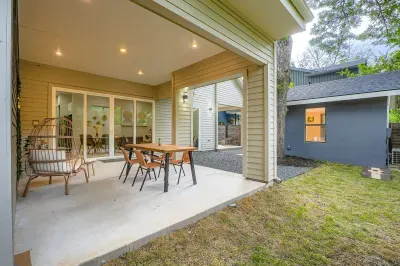 Cozy patio with comfortable seating and a peaceful atmosphere, perfect for morning coffee or evening relaxation.