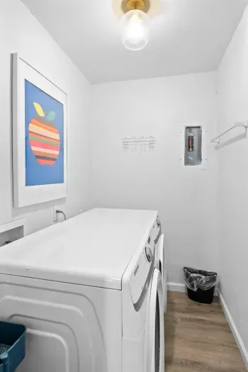 The perfect space to catch up on laundry with all the essentials provided.