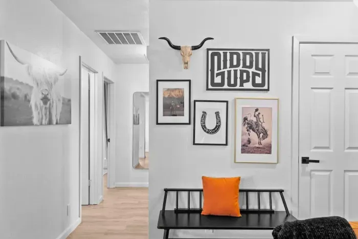 Step into the foyer, a welcoming space that sets the tone for the rest of the home. With its stylish décor, soft lighting, and open layout, it creates an inviting atmosphere that smoothly transitions into the living areas.