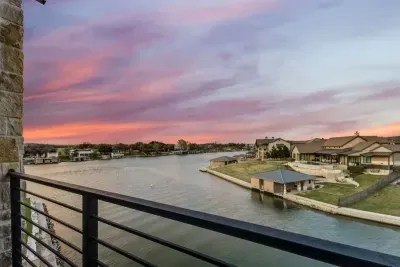 A breathtaking waterfront view at sunset