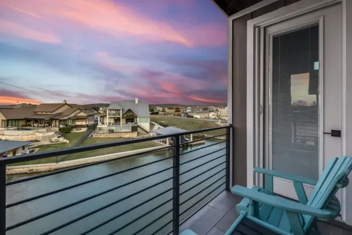 A breathtaking waterfront view at sunset.