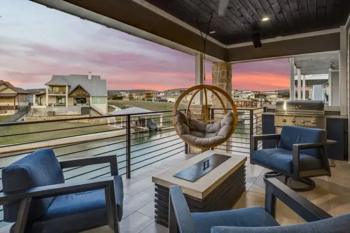 The perfect spot for morning coffee or an evening by the fire.